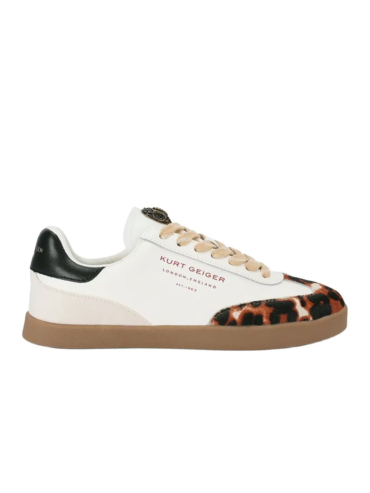 Sneaker barbican in pelle con dettaglio animalier