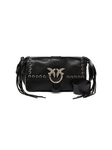 Pinko Borsa Love One Classic Slouchy con frange