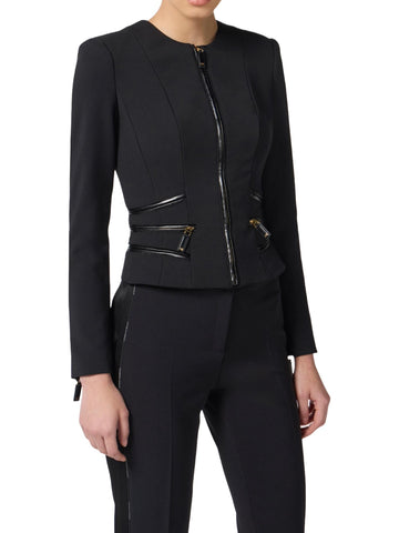 Elisabetta Franchi Giacca in crepe con zip
