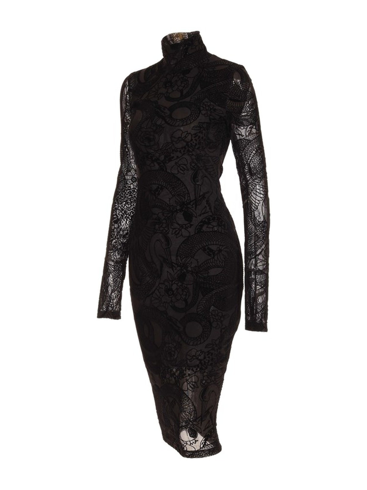 Abito Midi in Tulle Stampa Floreale