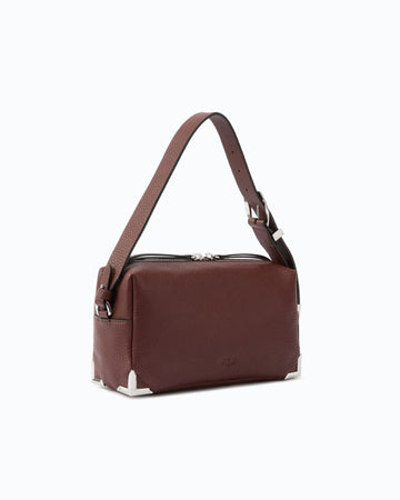 Borsa Bauletto a Spalla in Pelle con Logo Love Birds