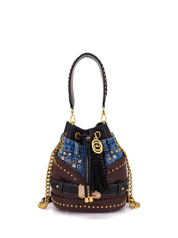 Borsa Secchiello Bagghy con Dettagli Gold