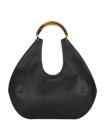 Elisabetta Franchi Borsa hobo grande con manico gioiello
