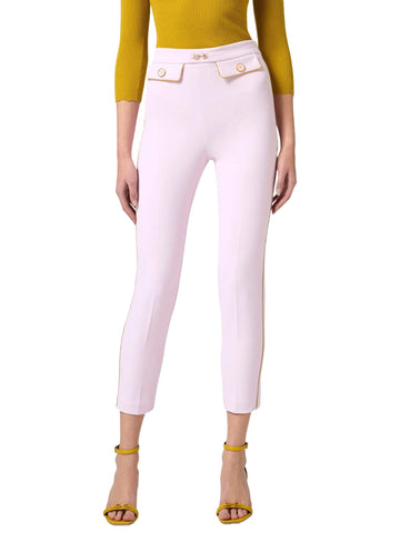 Elisabetta Franchi Pantalone in crepe con piping