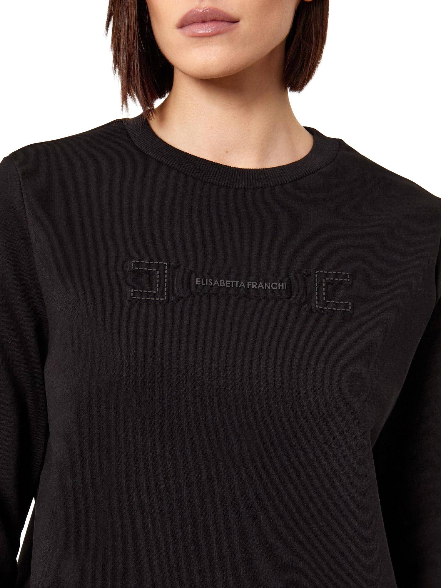 Elisabetta Franchi Felpa con logo in rilievo