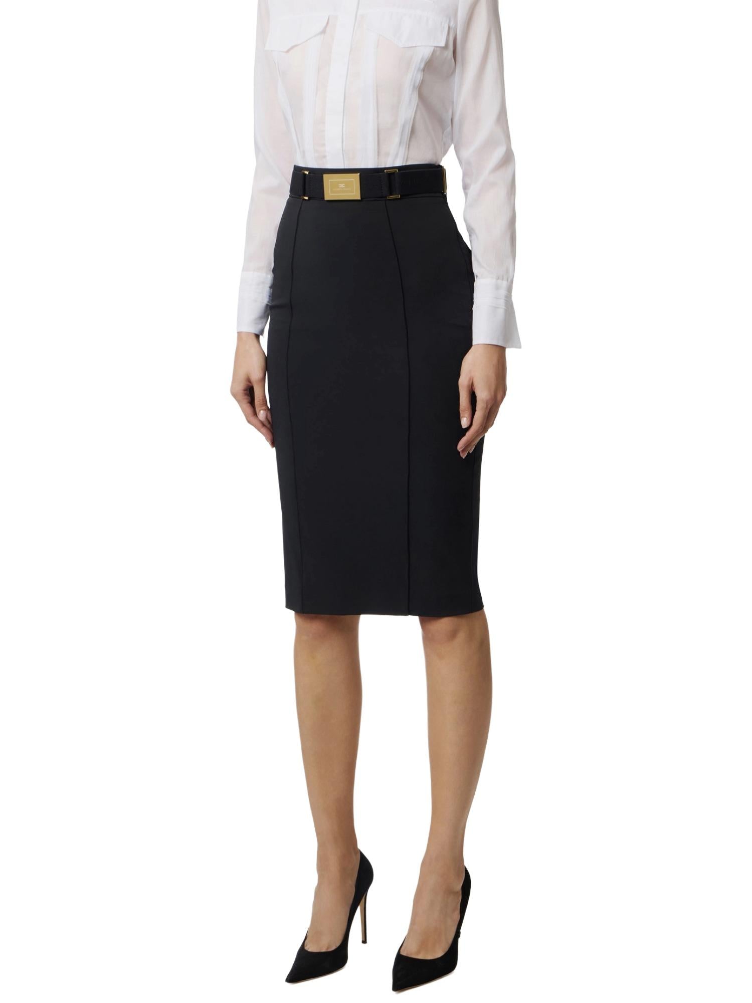 Elisabetta Franchi Gonna con cintura logata