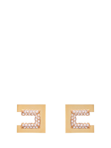 Orecchini logo con strass
