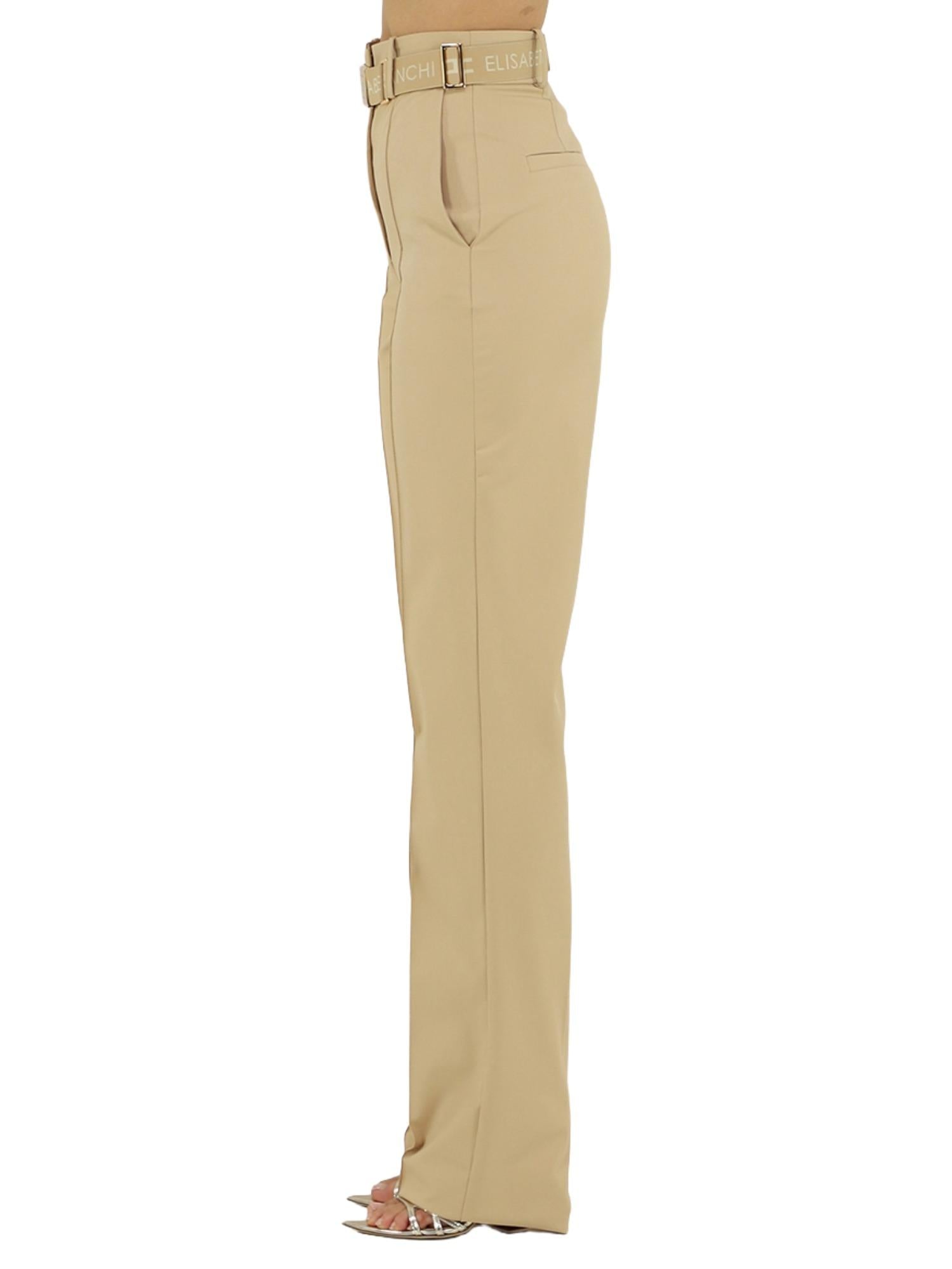 Elisabetta Franchi Pantalone flare con cintura