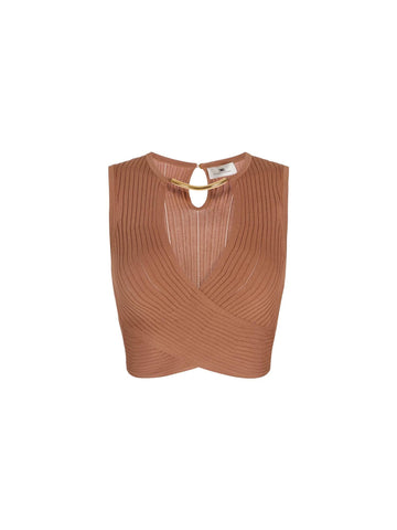 Elisabetta Franchi Top con dettaglio gioiello