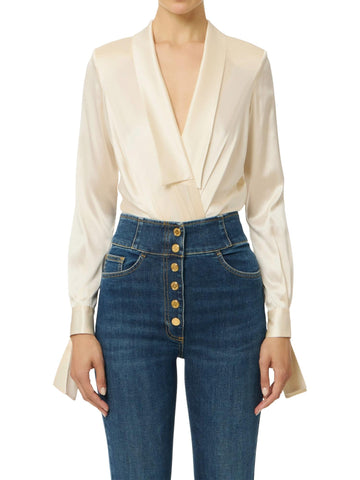 Elisabetta Franchi Camicia a body in raso