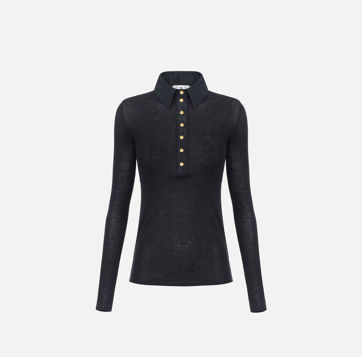 Polo in maglia e taffettà