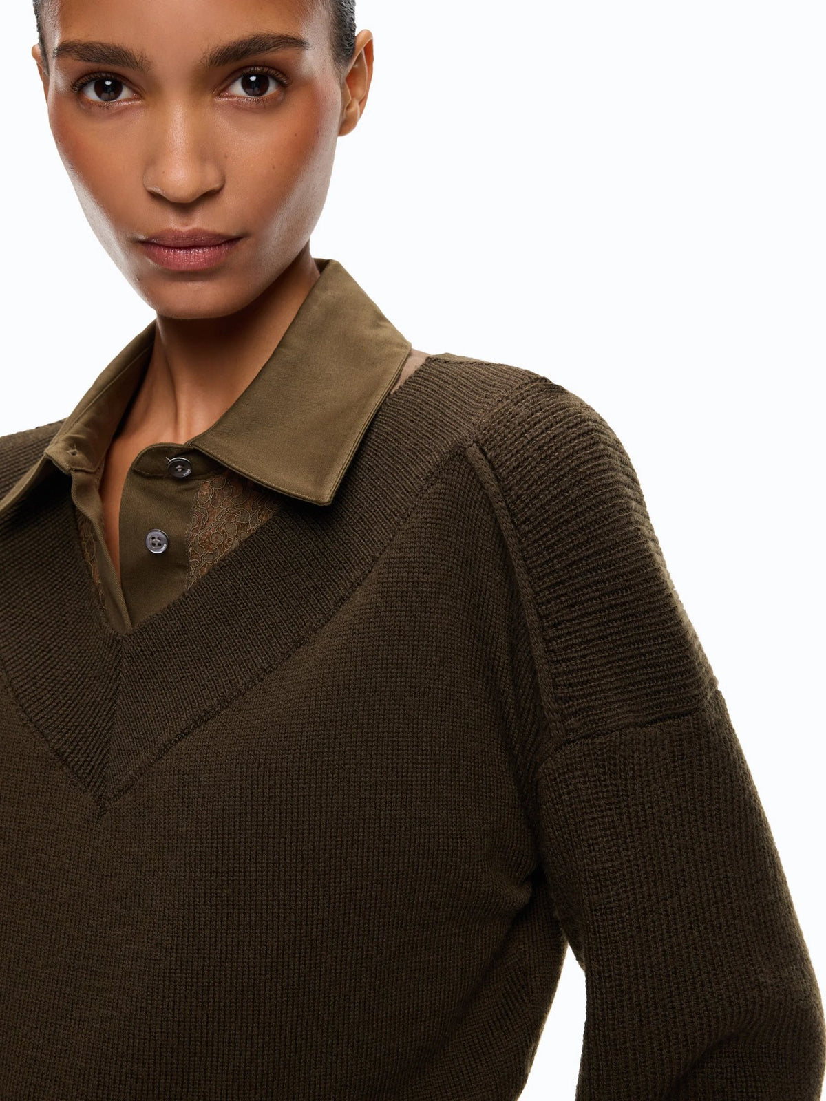 Maglia Cropped con Scollo a V