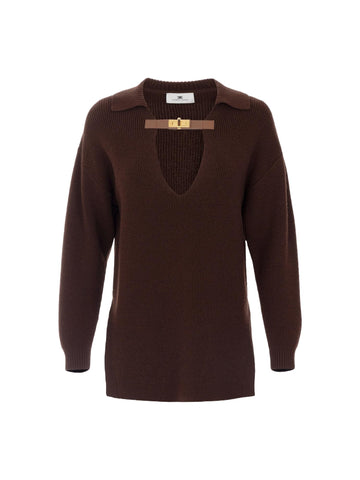 Elisabetta Franchi Maglia con cinturino gioiello