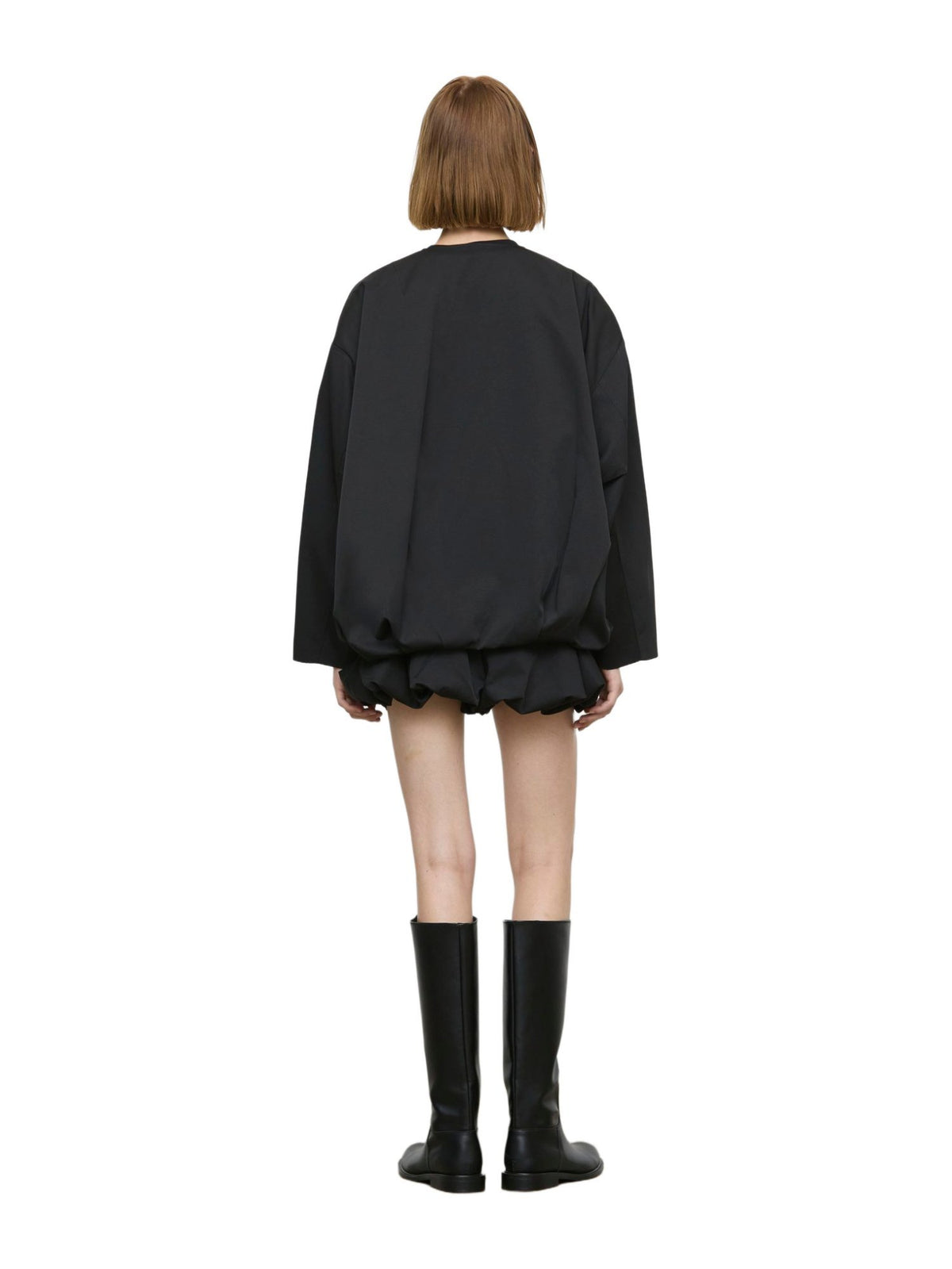 Giacca girocollo con zip frontale