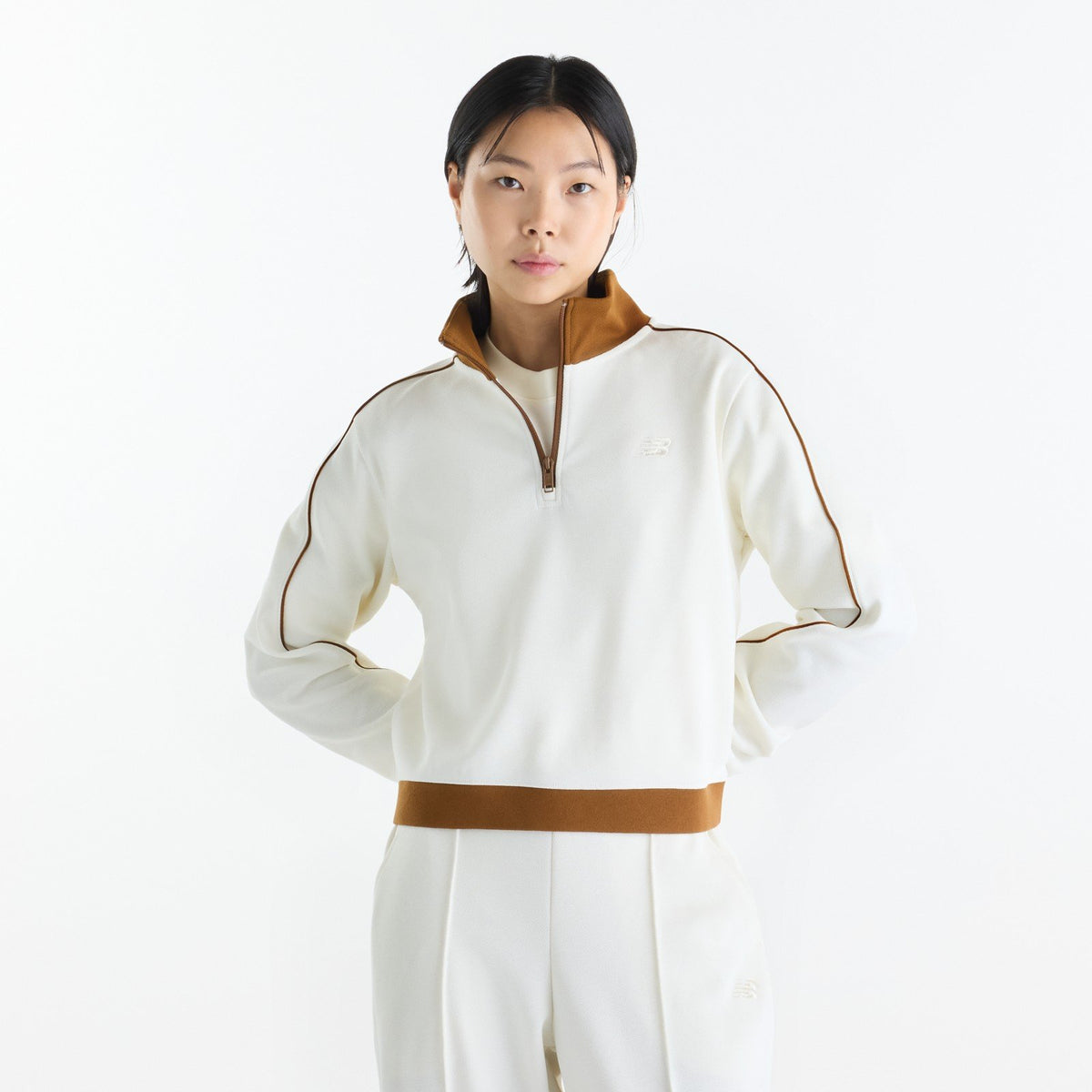 Felpa con zip 1/4 Sport Legacy Pique