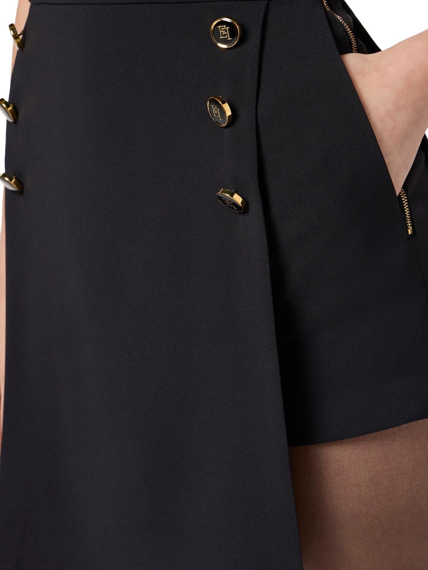 Elisabetta Franchi Abito bustier con bottoni logati