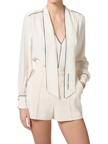 Elisabetta Franchi Camicia con piping e foulard