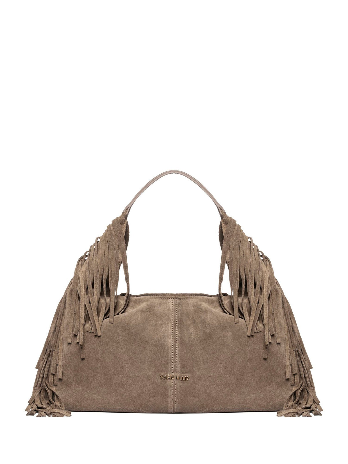 Borsa Hobo Aria in Suede con Frange
