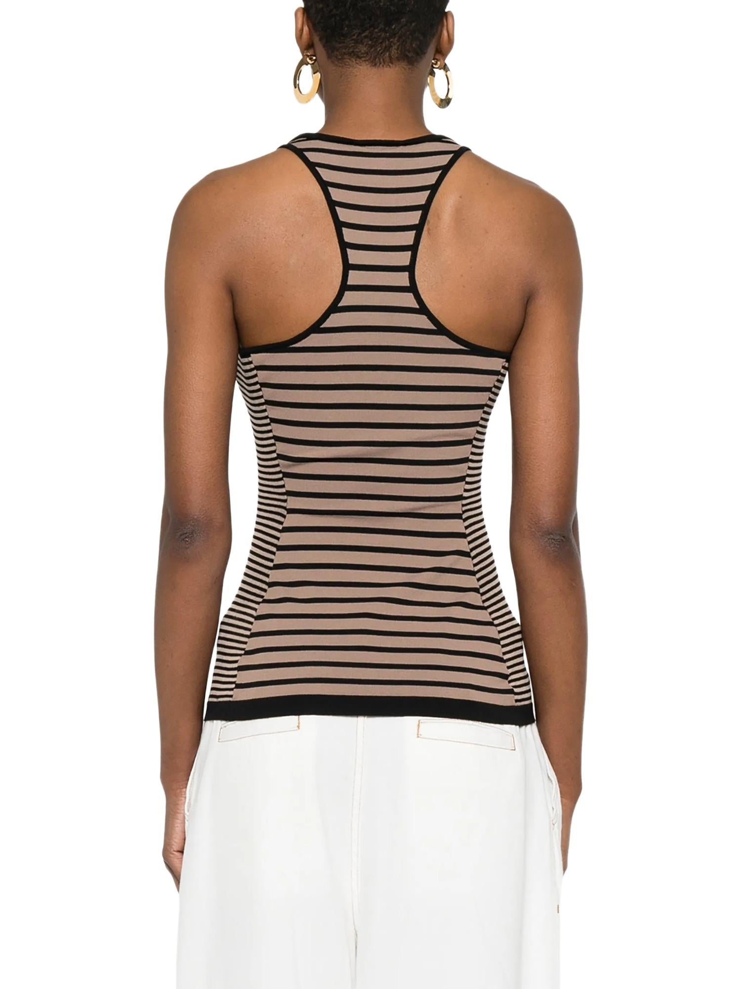Elisabetta Franchi Top in maglia a righe