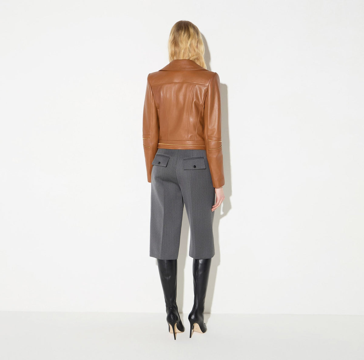 Giacca biker in pelle