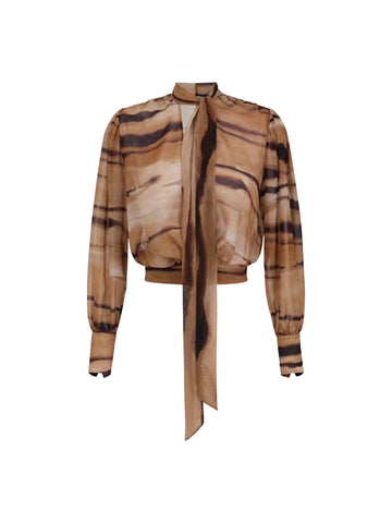 Elisabetta Franchi Blusa con stampa tigre