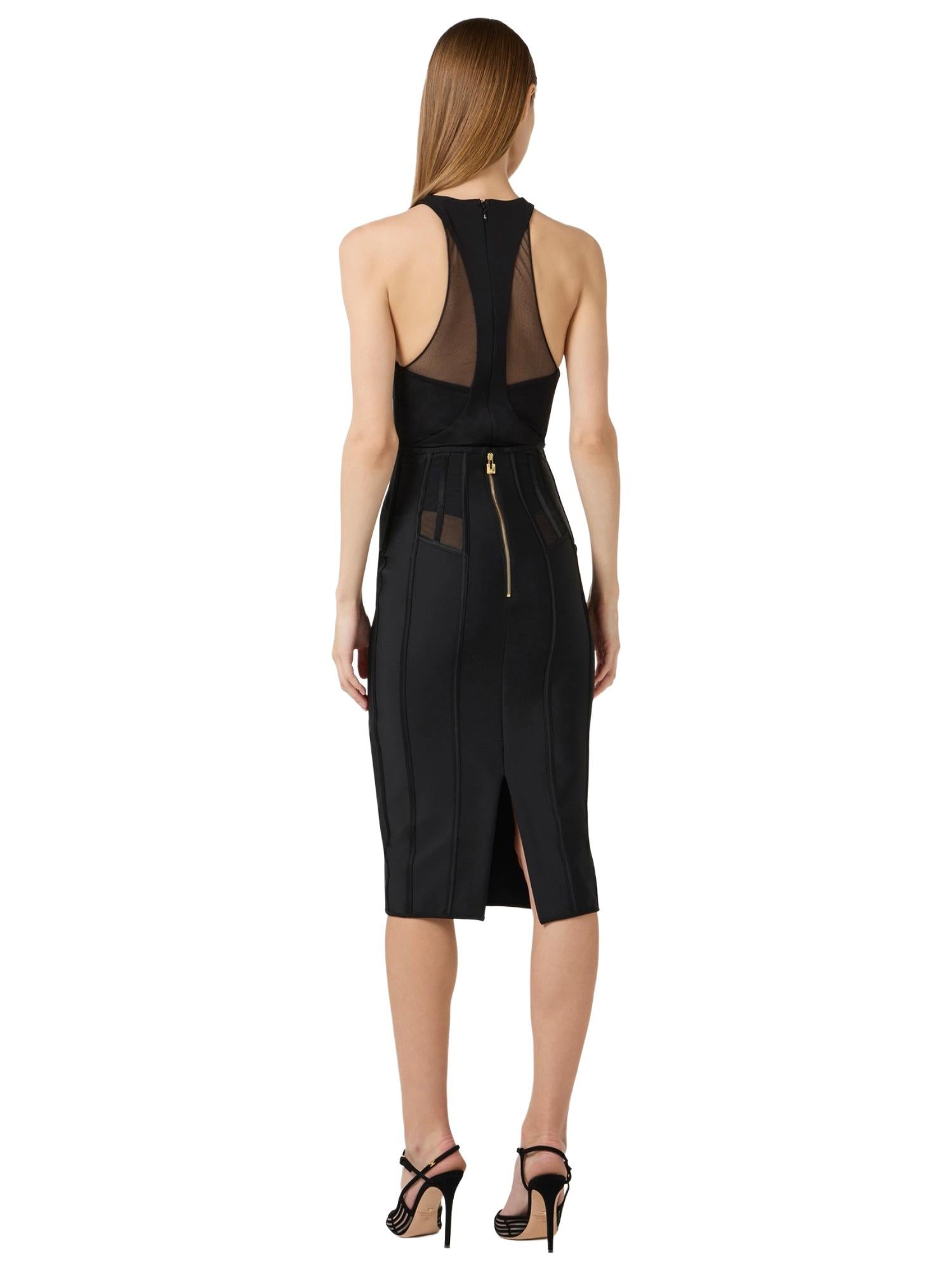Elisabetta Franchi Body in tulle cut-out