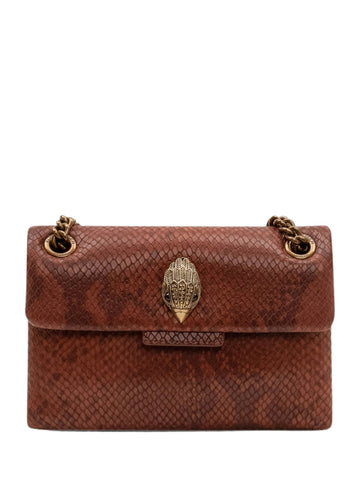 Borsa a spalla mini kensington in pelle effetto serpente