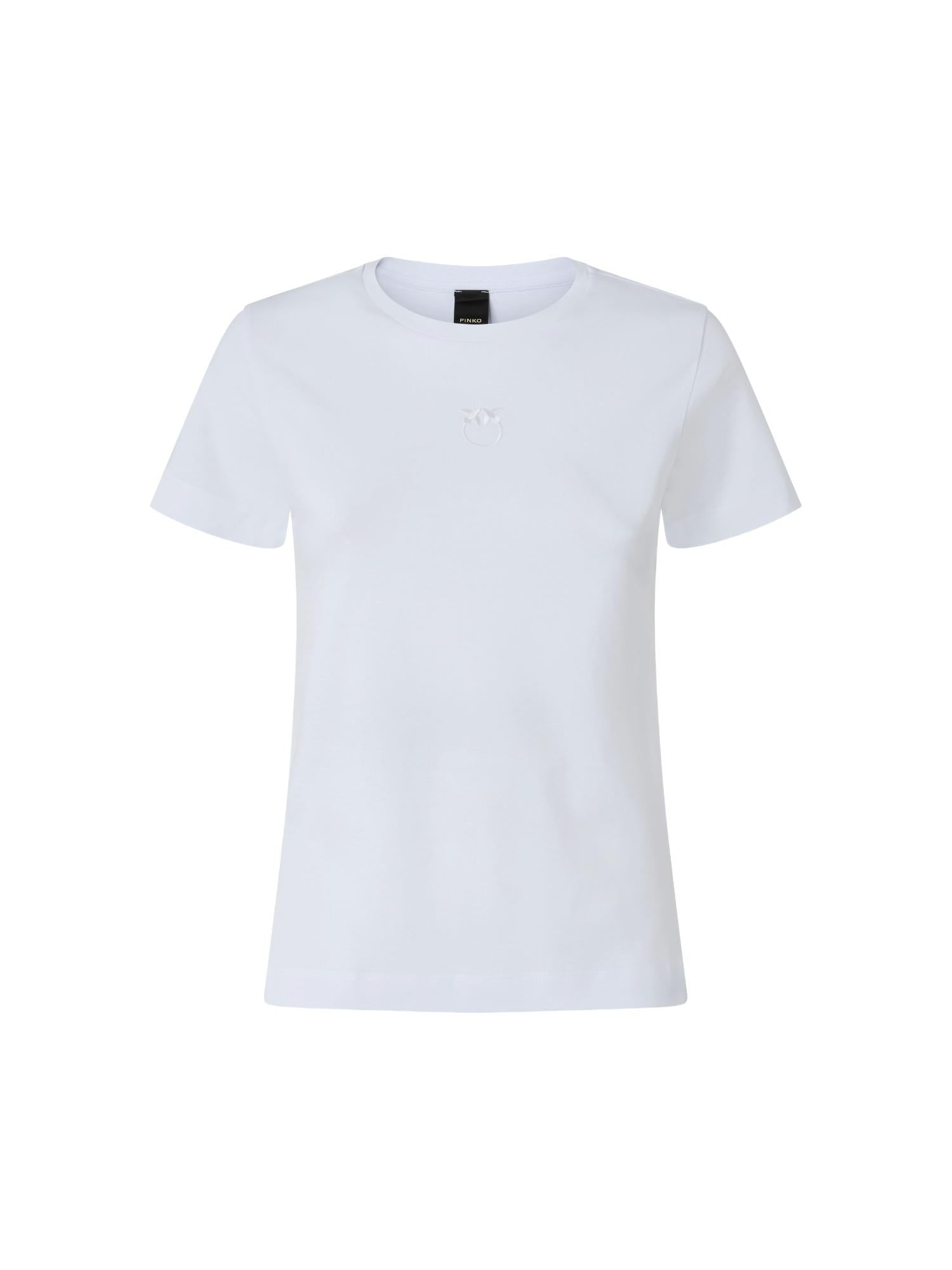 Pinko T-shirt con logo ricamato Bussolotto