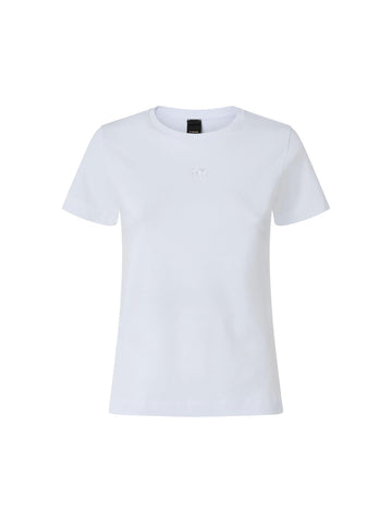 Pinko T-shirt con logo ricamato Bussolotto