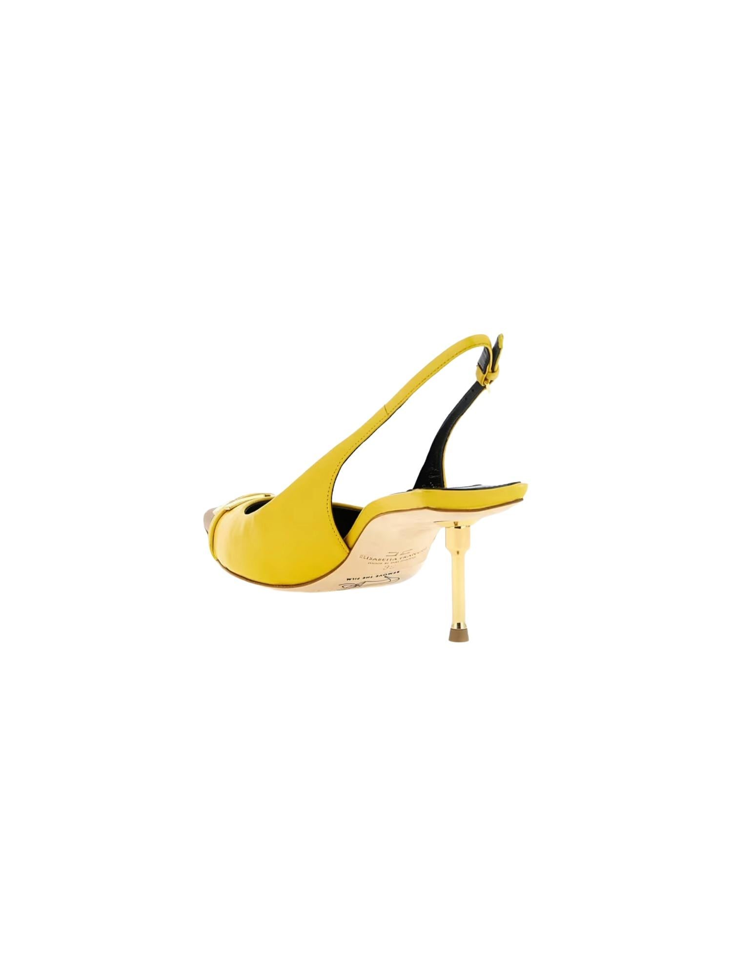 Elisabetta Franchi Slingback bicolore in pelle 5,5 cm