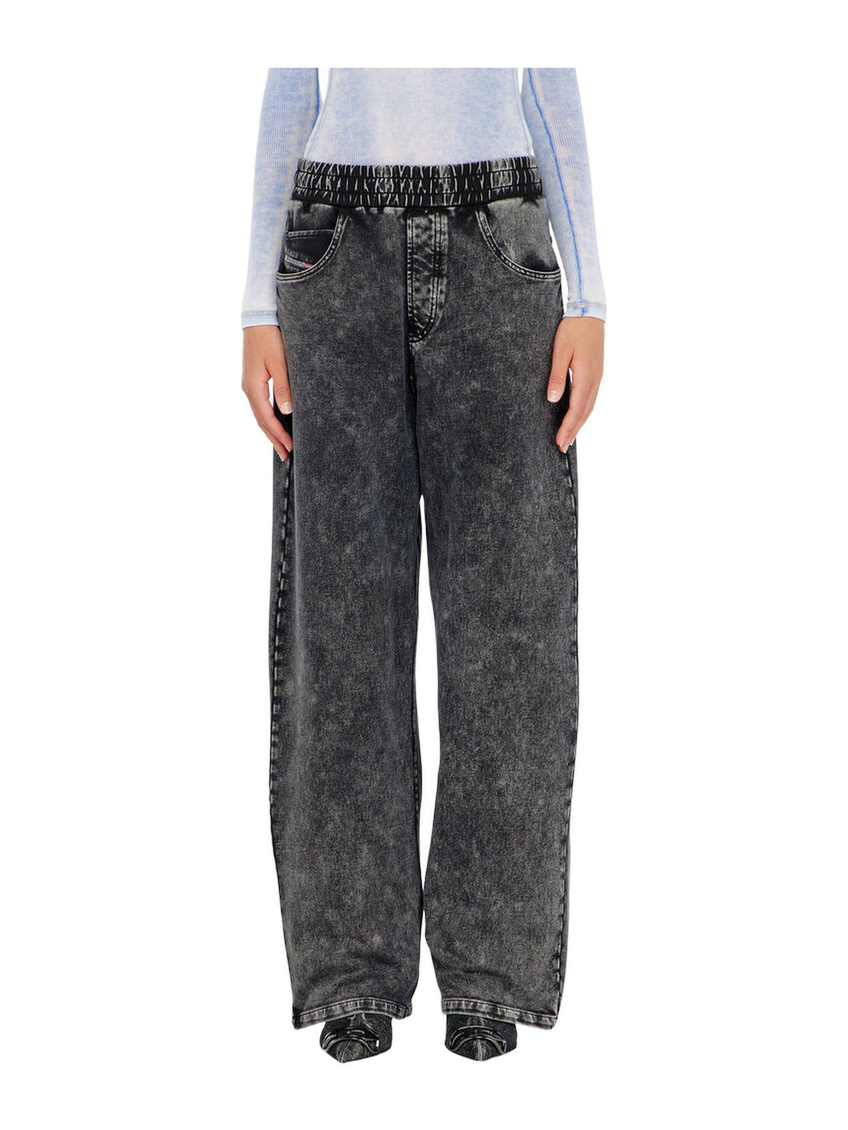 Pantaloni da tuta effetto denim