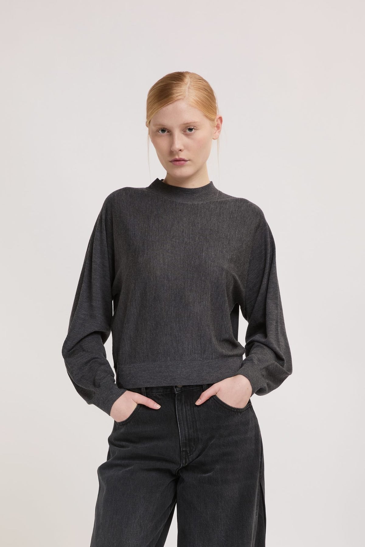 Maglione girocollo cropped