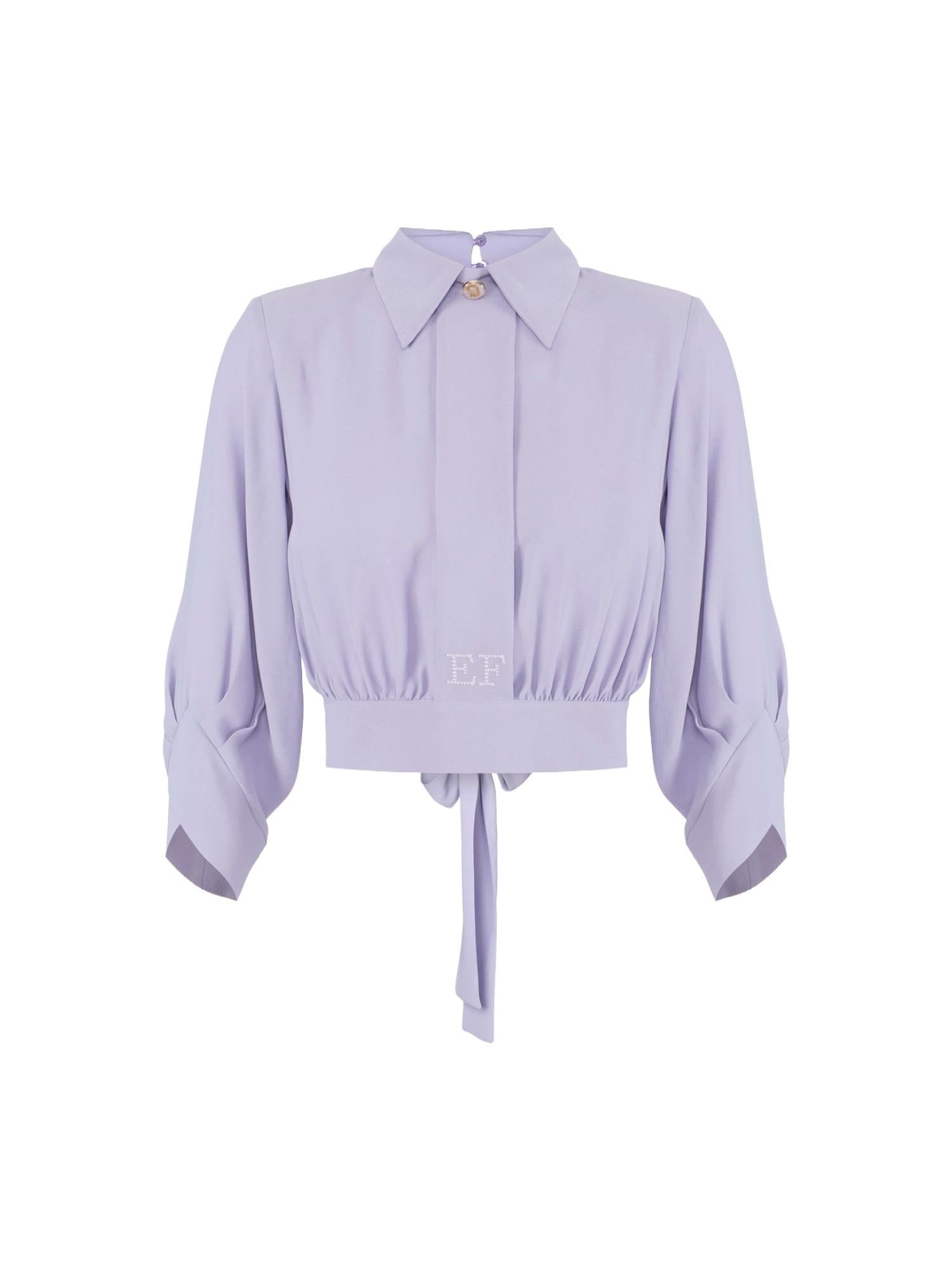 Elisabetta Franchi Camicia crop con fusciacca