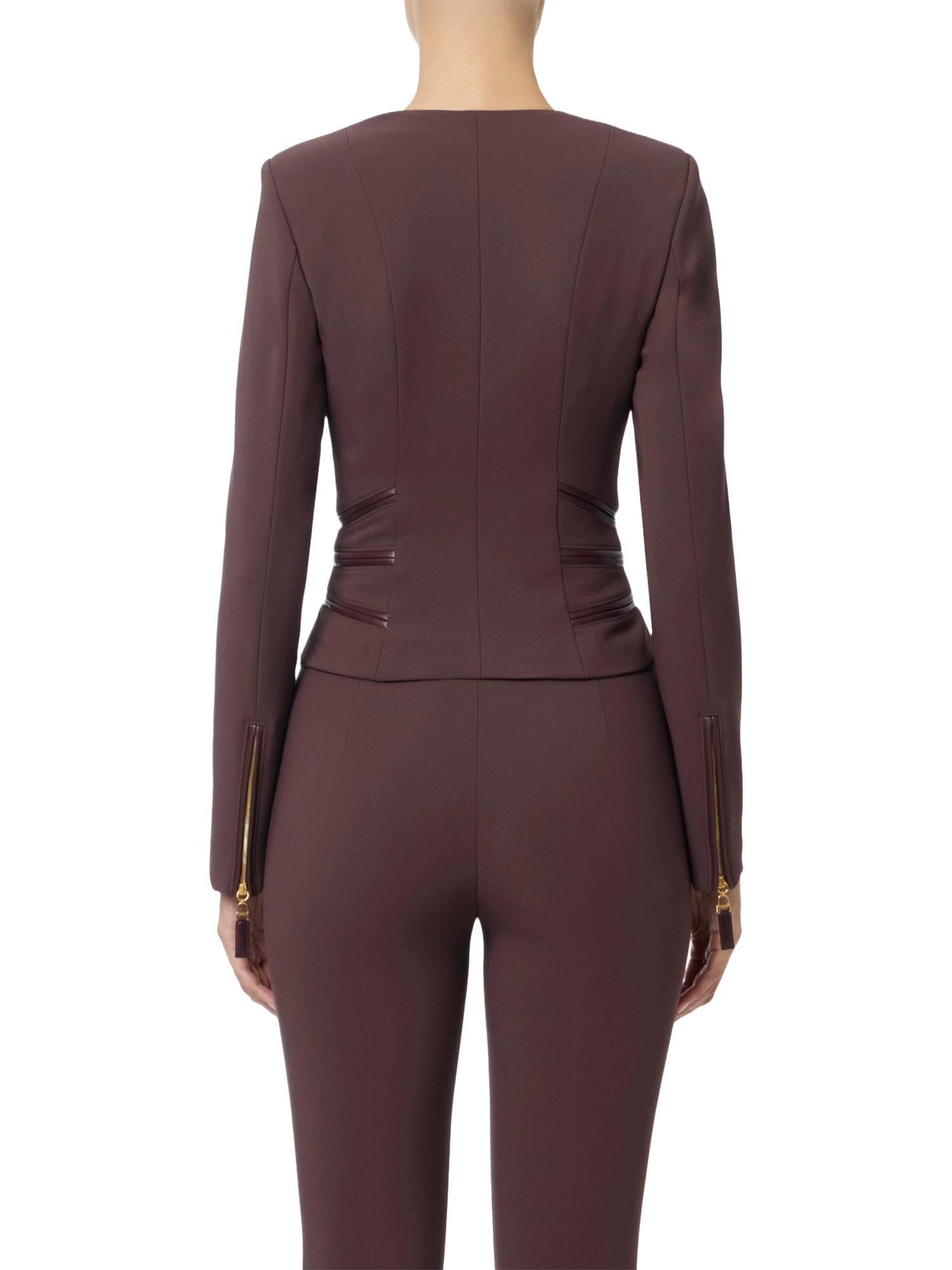 Elisabetta Franchi Giacca in crepe con zip