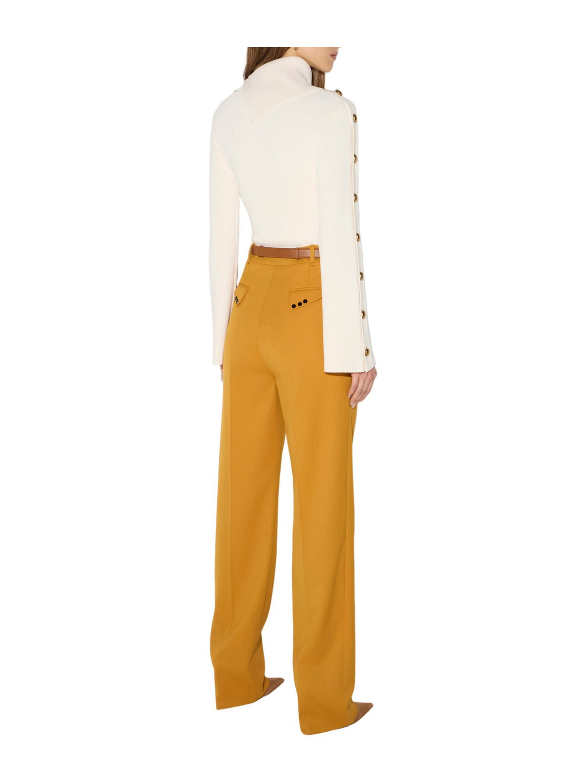 Pullover in maglia con bottoni gioiello