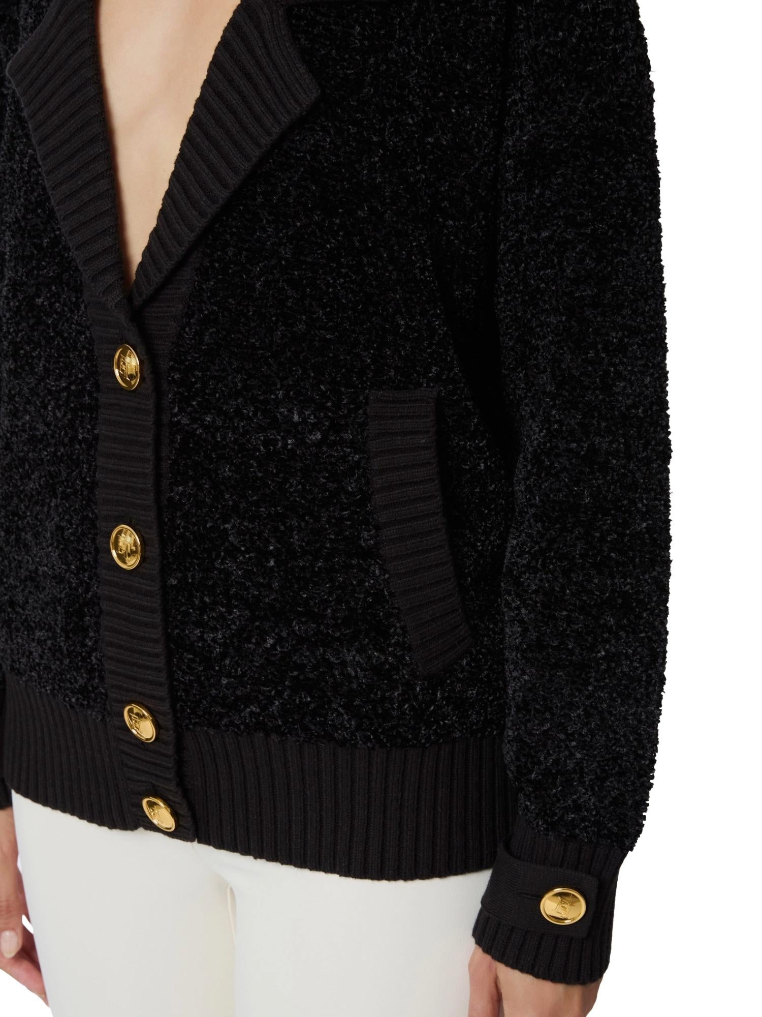 Elisabetta Franchi Cardigan in ciniglia bouclè