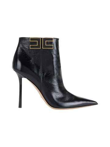 Elisabetta Franchi Stivaletti in pelle con logo