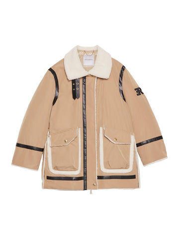 Ermanno Firenze Parka con inserti in montone ecologico