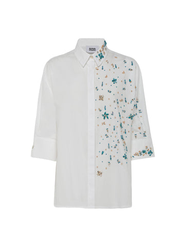 Alpha Studio Camicia oversize con strass