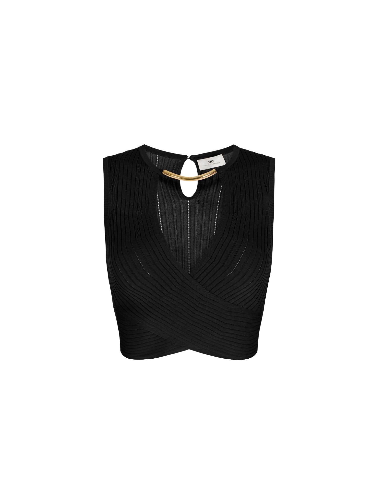Elisabetta Franchi Top con dettaglio gioiello