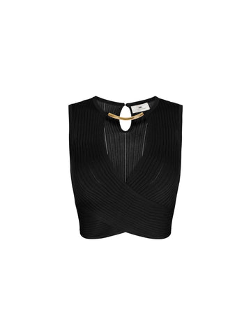 Elisabetta Franchi Top con dettaglio gioiello