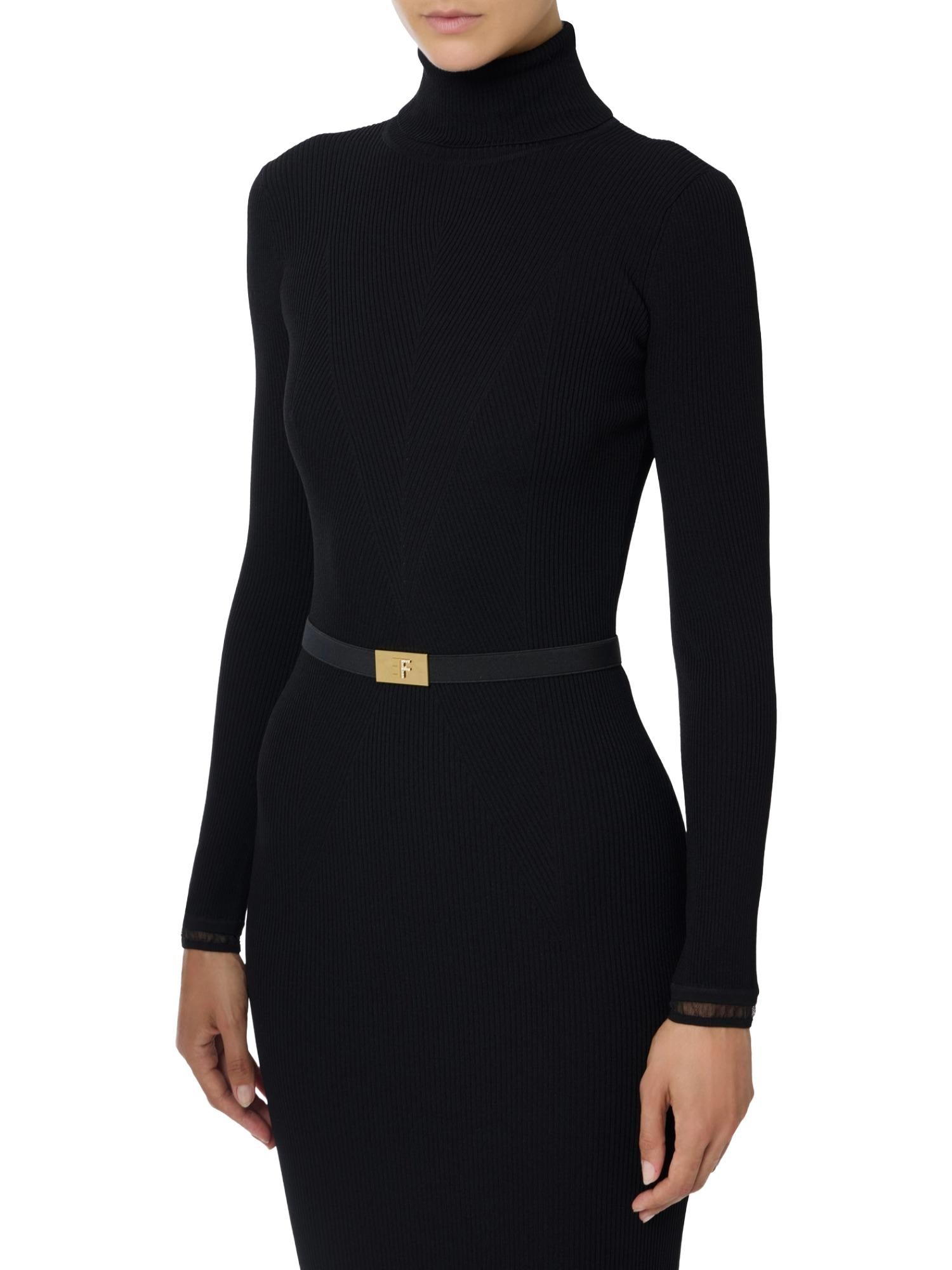 Elisabetta Franchi Abito a dolcevita con cintura