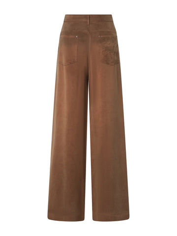 Pantalone Palazzo in twill mano