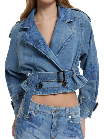 Ermanno Firenze Trench corto in denim