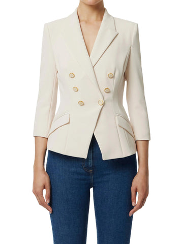 Elisabetta Franchi Giacca doppiopetto in crepe