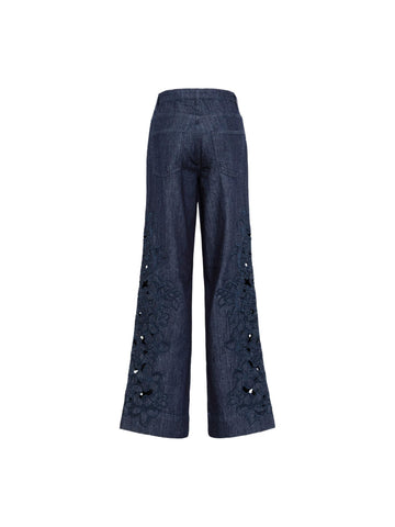 Blugirl Jeans flare con ricamo floreale