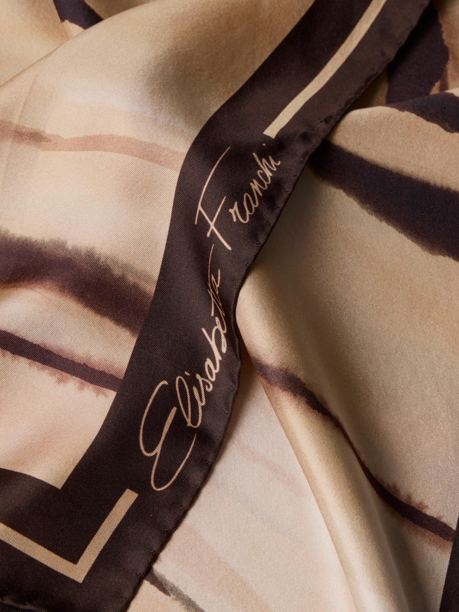 Elisabetta Franchi Foulard in seta con stampa tigre 120 x 120