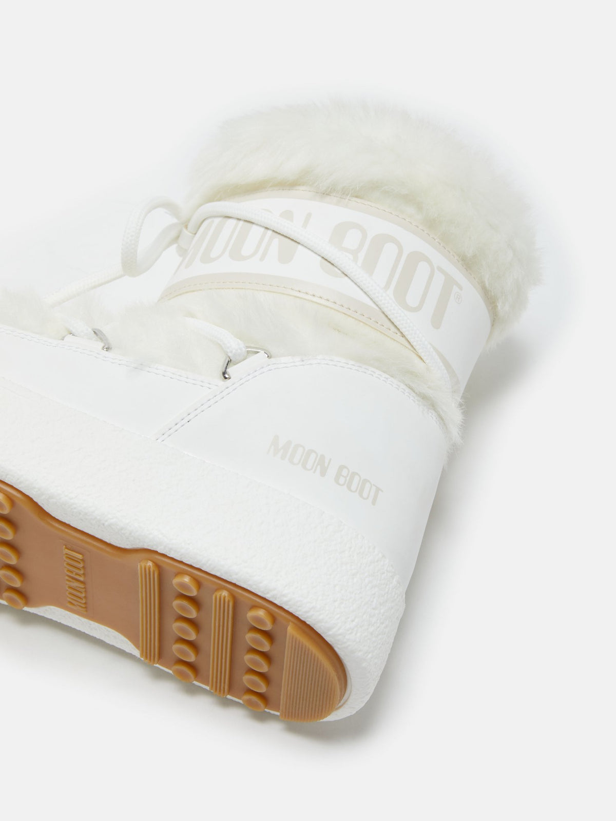Stivale ltrack low faux fur bianco