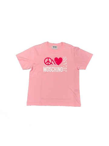 Moschino Jeans T-shirt con stampa Peace&Love