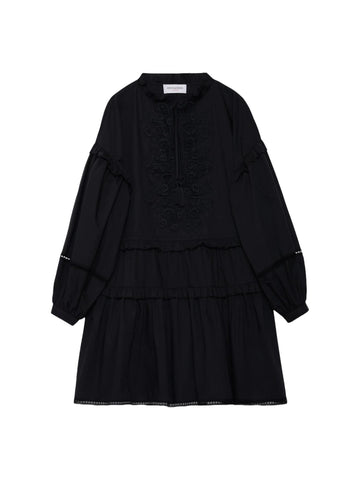 Ermanno Firenze Abito con pizzo e ruches